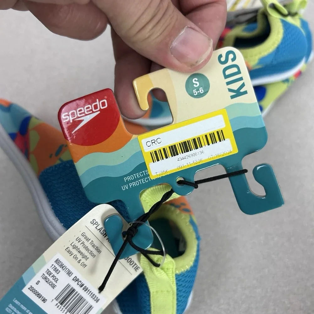 Speedo Splash‎ And Sun Bootie Kids Size Small S (5-6) Dinosaur Water Shoes